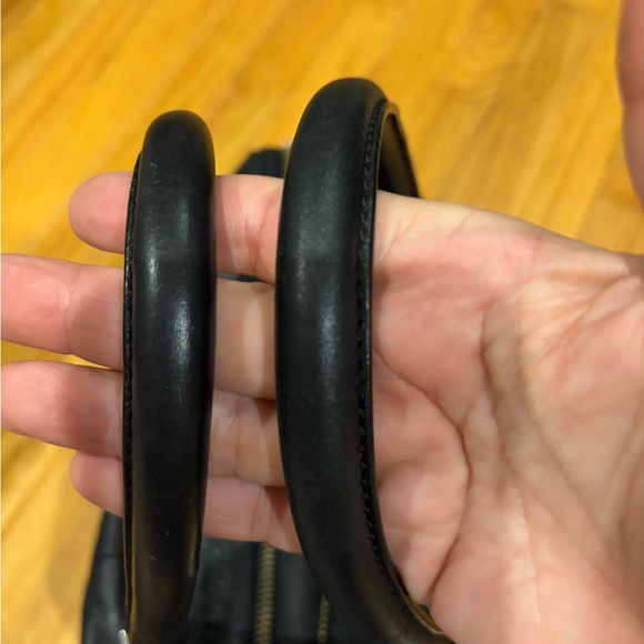 Coach Kristin Double Zip Black Leather Satchel with Detachable Shoulder Strap - Picture 9 of 17